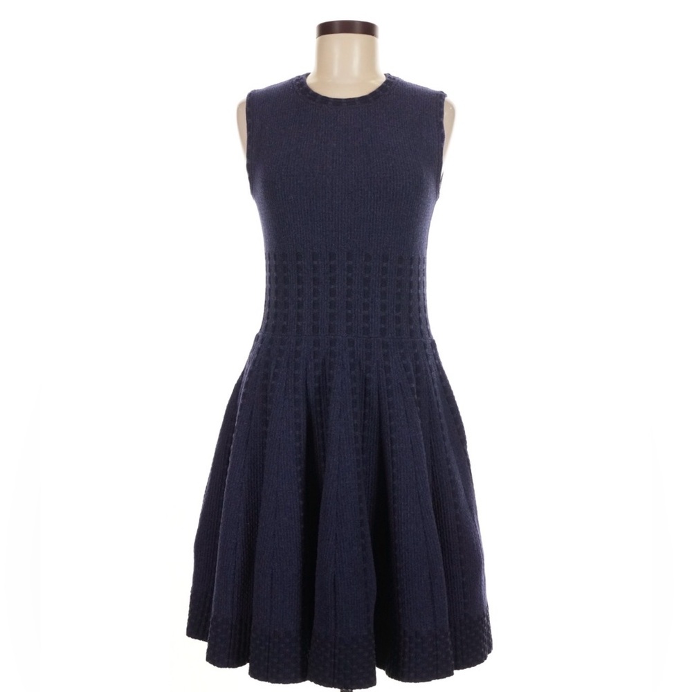 John + Jenn Sleeveless Navy Knit Fit-and-Flare Mini Dress